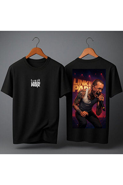 MAGORS Linkin Park Back Printed Oversize Unisex T-Shirt Crew Neck Cotton Wome...
