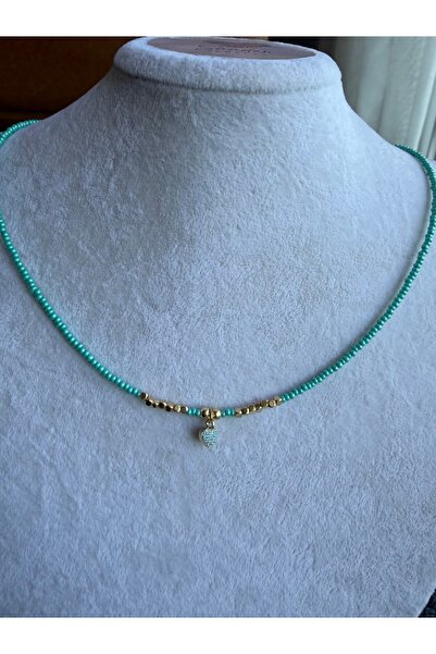 saaden jewelry SAADEN MAVİ BONCUKLU MAVİ KOLYE