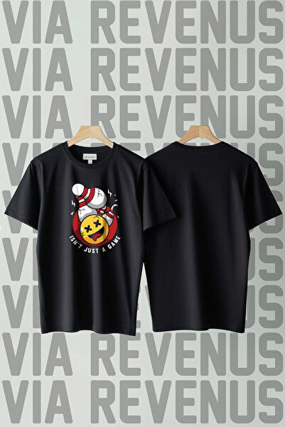 Vordevia Bowling Printed Loose Fit 100% Cotton Unisex Tshirt