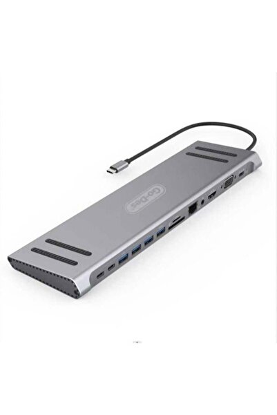 Go-Des 14 In 1 C Multi function Docking Station Laptop Base USB C Hub Good Pr...