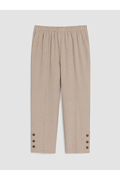 LC Waikiki Lcw Grace Beige Women's Elastic Waist Pants