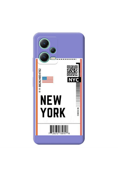 Other Xiaomi Redmi Note 12 Pro 5G New York NYC Purple Colored Silicone TPU Θήκη