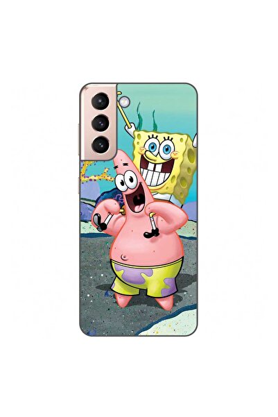 OEM Husa compatibila cu Samsung Galaxy S21 Plus Silicon Gel Tpu Model Spongebob