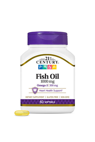 21st Century Ulei de pește 1000mg Omega-3 Capsule moi 60 bucăți