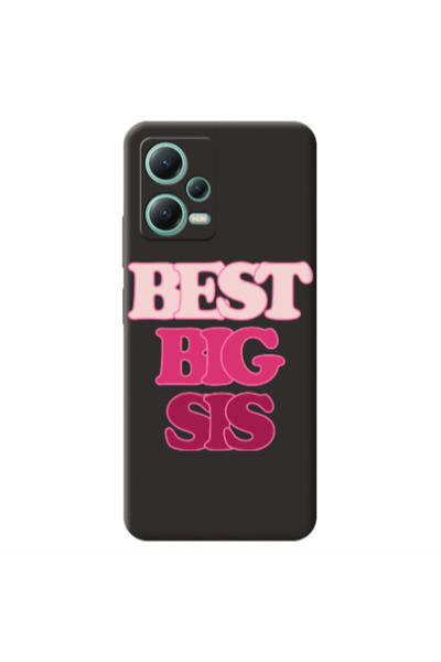 Other Xiaomi Redmi Note 12 Pro 5G Best Big Sis Black Colored Silicone TPU Θήκη