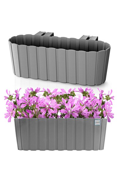 EDANTI Jardinieră suspendată pentru balcon 38,3 cm, gri