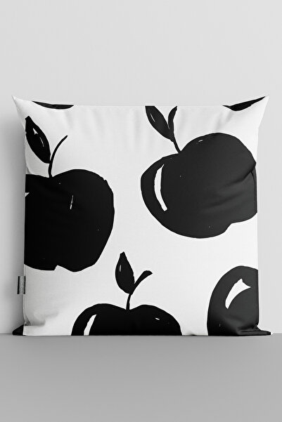 TicaretJet غطاء وسادة مطبوع رقميًا على الوجهين من Black Apples - 2475
