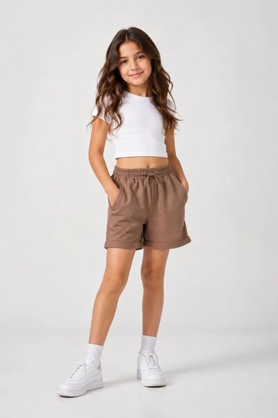 My Hanne Basic Double Leg Girls' Shorts 30605