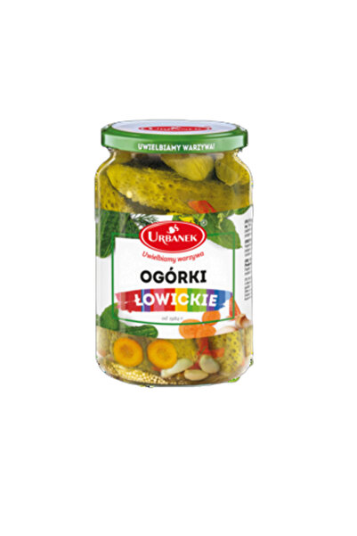 OEM Borcan de castraveti, 680g/380g, cu morcov si ardei rosu, Polonia