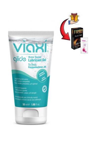 Viaxi Glide Su Bazlı Yapışmayan Kayganlaştırıcı Jel 50 ml+12'li Geciktiricili...