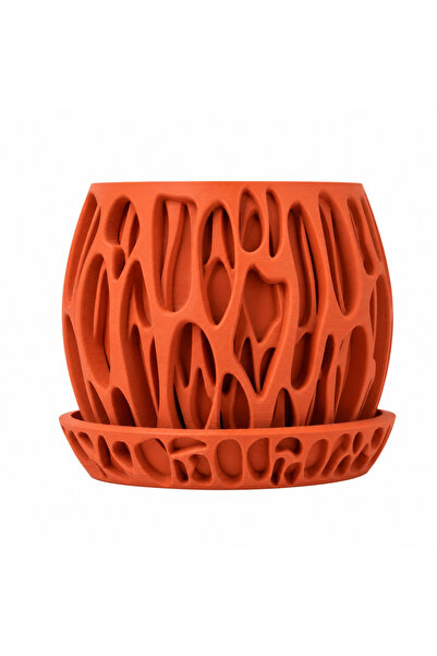 PrintForge Vaza Reef, PrintForge®, printata 3D, 14x14x13 cm, fabricata din PL...