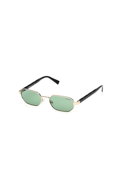 Guess Shiny Pale Gold Uv400 Metal Unisex Sunglasses