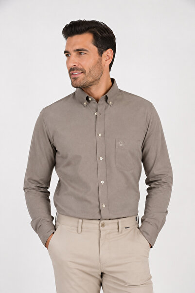 bihan store Men's Long Sleeve Classic Shirt - 2655,04,2,1 - Mink