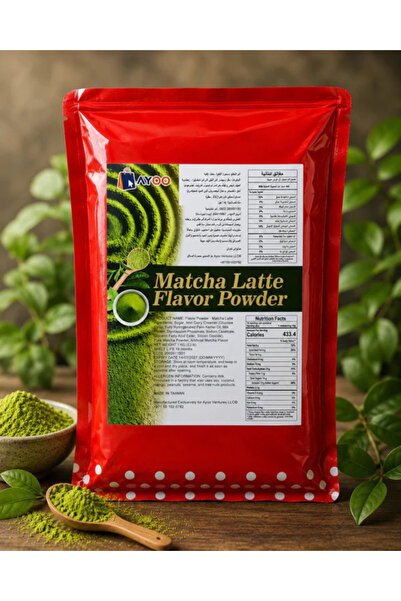 ayoo Matcha Latte Flavor Powder 1kg | Premium Green Tea Drink Mix | Matcha La...
