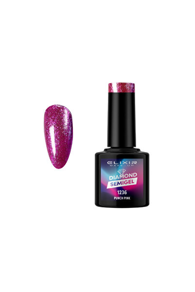 Elixir DIAMOND SEMI GEL (ΗΜΙΜΟΝΙΜΟ BΕΡΝΙΚΙ) - 1236 (PUNCH Pink) 8ML
