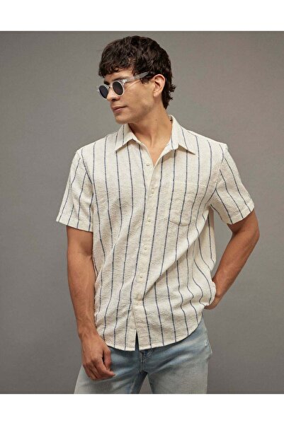 AMERICAN EAGLE AE Short-Sleeve Button-Up Shirt