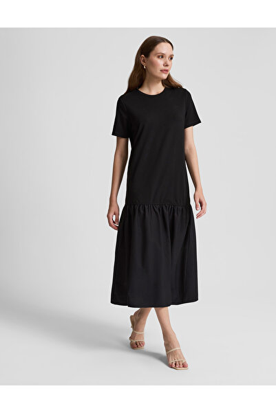 Pierre Cardin فستان محبوك أسود بقصة A-line 50325153-VR046
