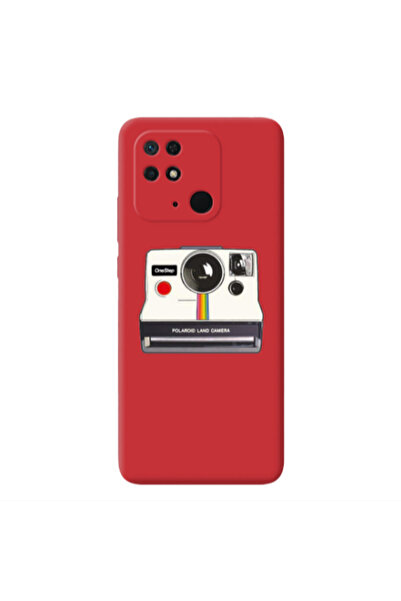 Other Xiaomi Redmi 10C Polaroid land camera Red Colored Silicone TPU Θήκη