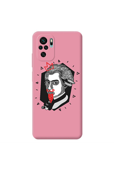 Other Xiaomi Redmi Note 10S Bearded Pink Colored Silicone TPU Θήκη