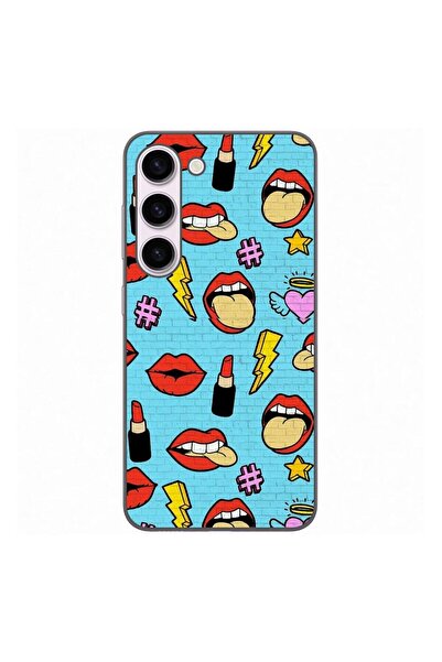 OEM Калъф, съвместим със Samsung Galaxy S23, от силиконов гел TPU, с десен По...