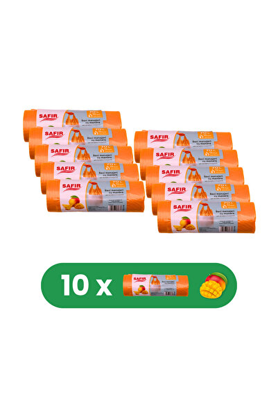 SAFİR Set de 10 saci Role Menajeri de 70L cu mâner, 15 bucăți/rolă, cu parfum...