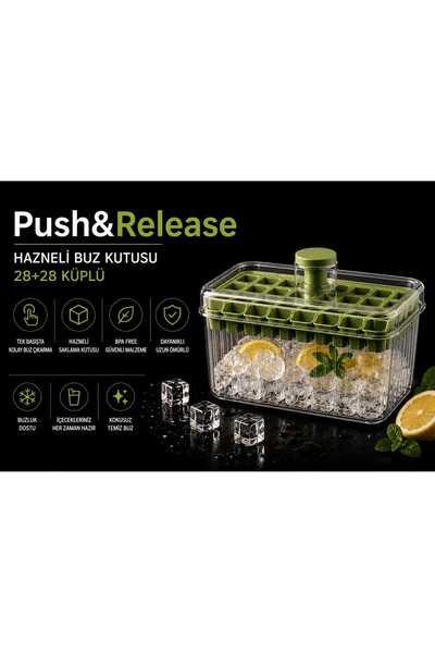 BAYSA Push&Release 28-28 Ice Box with Cube Container