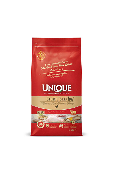 Unique Kısırlaştırılmış Kedi Maması Tavuklu 1,5 kg