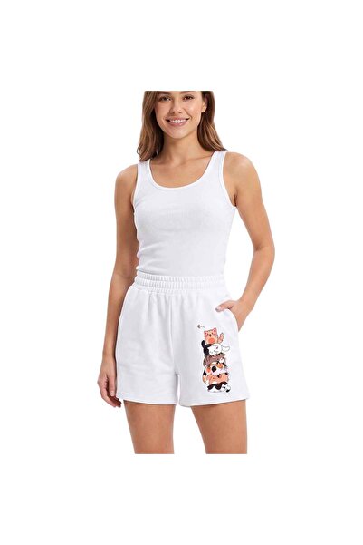 Barinoska Women's Elastic Waist Mini Shorts Cotton Combed Cotton Comfortable ...