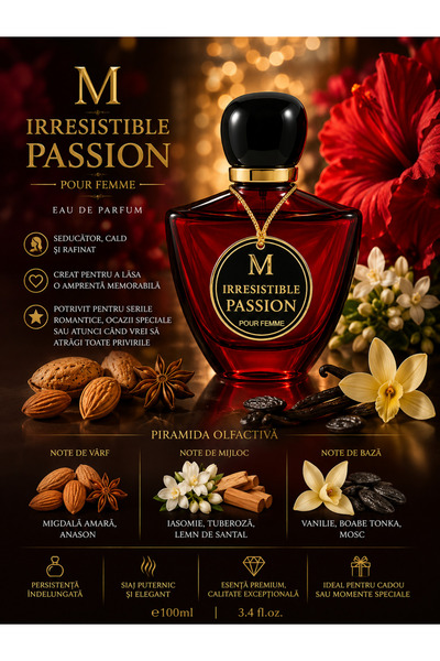 Montage Brands Parfum Premium Damă Irresistible Passion 100 ml Floral Orienta...