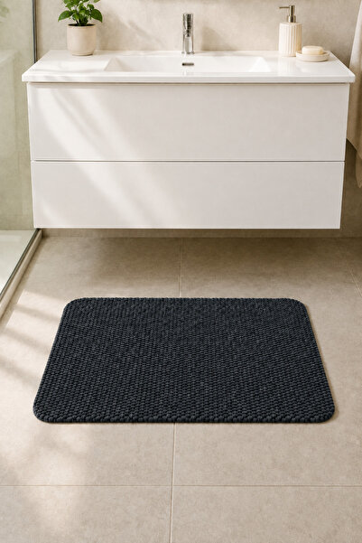 MİNUZ Washable Bath Mat Non-Slip Base Water Absorbent Shower Front Sink Front...