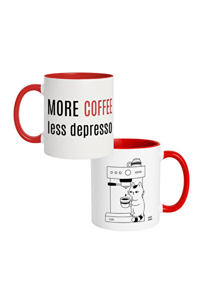 More Coffee Tasarımlı Seramik Kupa – Kahve Severlere Özel Kupa