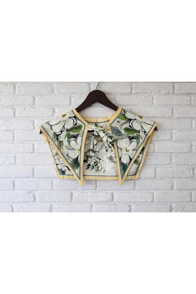 alinastore Special Patterned New Generation Shoulder Shawl Collar
