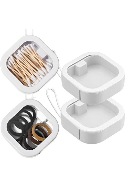 Arabest 2-Pack Hair Tie Organizer,Portable Travel Cotton Swabs Holder,Bathroo...