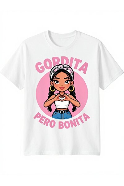 2mcup Plus Size Gordita Pero Bonita T-Shirt - Latina Chingona Mujer Chicana-C...