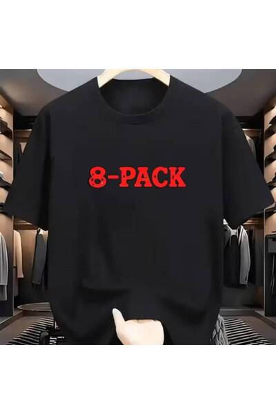 12 Teknoloji تي شيرت رجالي بأكمام قصيرة مطبوع عليه عبارة "8pcs Abs" من Men's ...