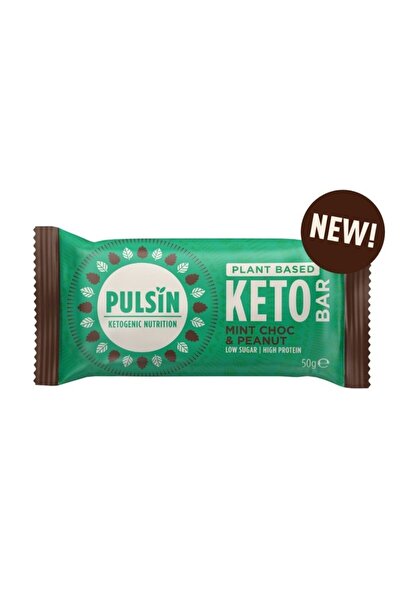 Pulsin Μπάρα Πρωτεΐνης Keto με Κέικ Σοκολάτας, Μέντα &amp; Φυστίκι 50gr