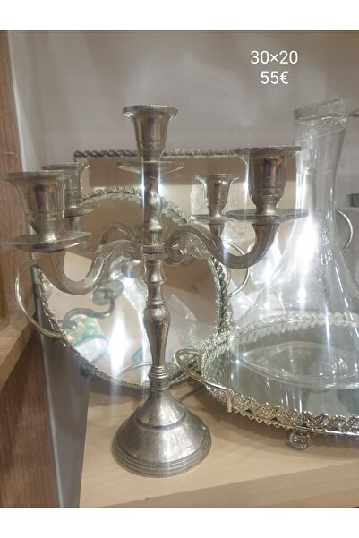 Oxygen Πεντακάνδαλο κηροπήγιο με παλαιωμένη πατίνα 30x20