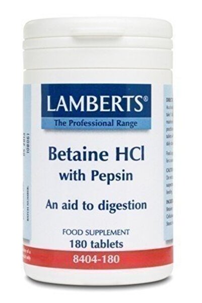 Lamberts Betaine HCI 324MG Pepsin 180TABS