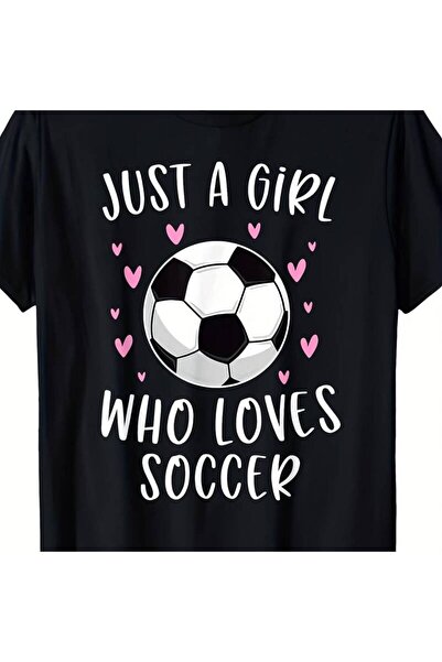 BASEPULSE Unisex Retro T-Shirt - Just a Who Loves Soccer Slogan, 220gsm Pure ...