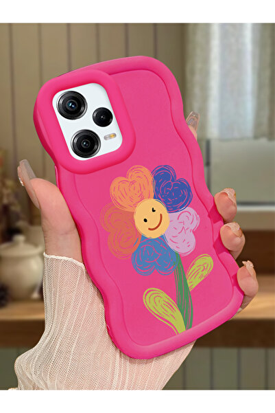 Hontinga Redmi Note 12 Pro 5G Uyumlu Kılıf kamera koruyucu Kırmızı Silikon Co...