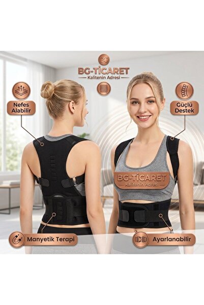bgvibe Magnetic Upright Posture Corset Adjustable Shoulder Back Waist Support...