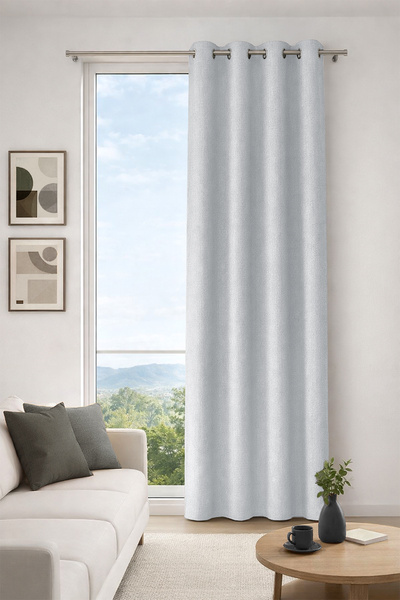 Premier Home Enza Blackout White Background Curtain 300X260 Without Pleats