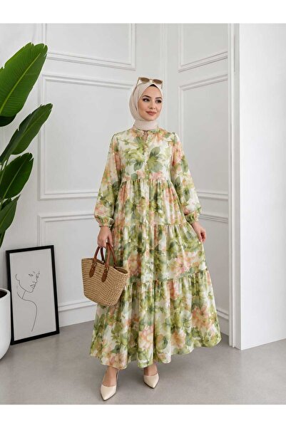 MissPuL Women's Buttoned Modal Fabric Flowy Long Dress