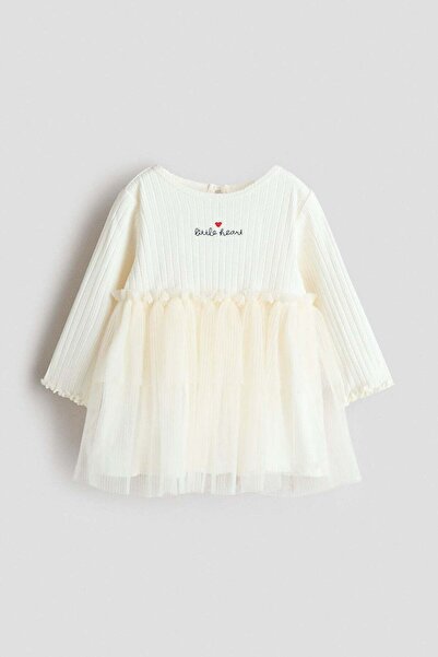 H&M Tulle-skirt pointelle dress