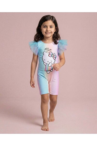 REDTAG Girls Pink Hello Kitty Ombre Print Swimming Suit