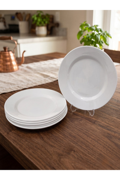 AiroBazar Sturdy White Melamine Deep Dinner Plate 21cm Home Restaurant Type P...
