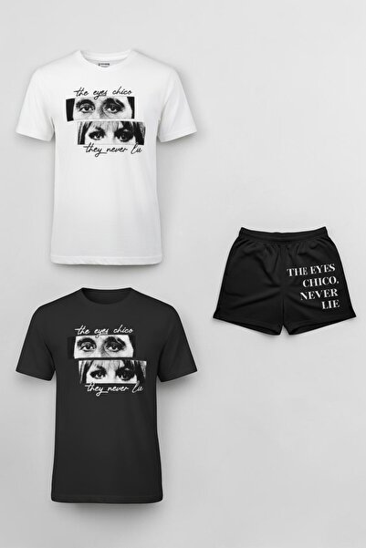 han elegant Set od 3 unisex kvalitetne dečije majice sa printom i kapri panta...