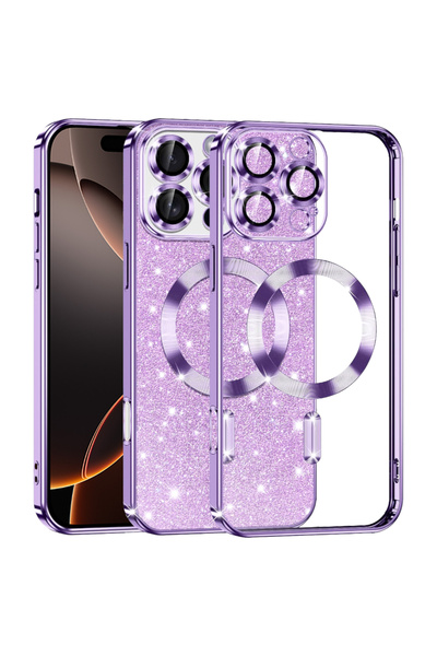 Techsuit Husa pentru iPhone 16 Pro, Luxury Glitter MagSafe, protectie antisoc...