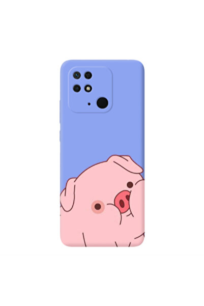 Other Xiaomi Redmi 10C Piggy 1 Light Purple Colored Silicone TPU Θήκη