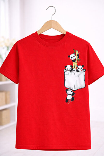 cc collection Children's Panda Printed T-Shirt Casual Comfortable Kids T-Shirt